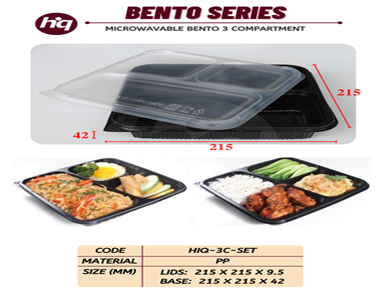 Microwavable Bento 3 Ccompartment