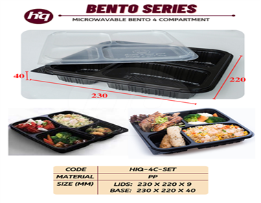 Microwavable Bento 4 Compartment